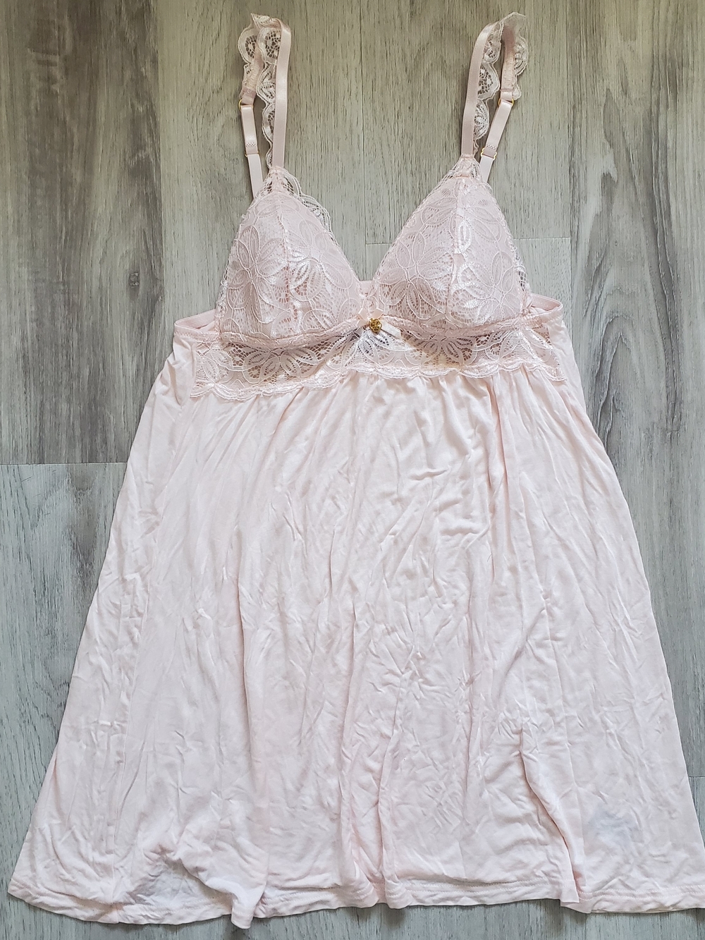 🍀2/$30🍀 Size M - Soft Chemise Blush Pink With Lace Nightgown - Daisy Fuentes